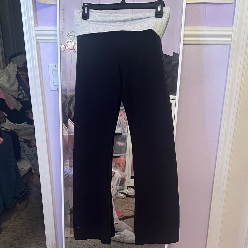 Victoria's Secret Black and Gray Love Wide Leg Pants
